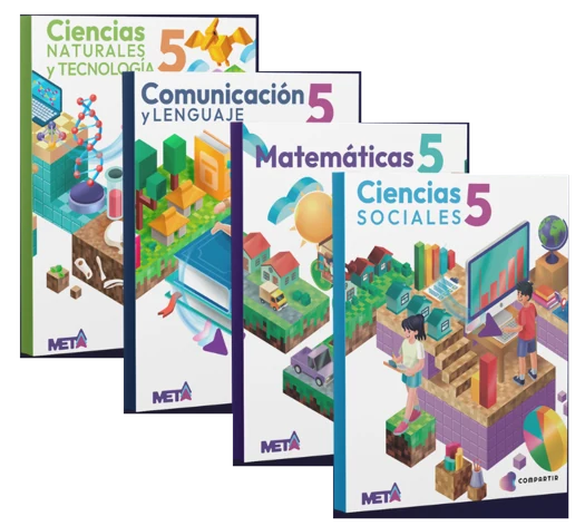 Libros de las cuatro materias de la serie META
